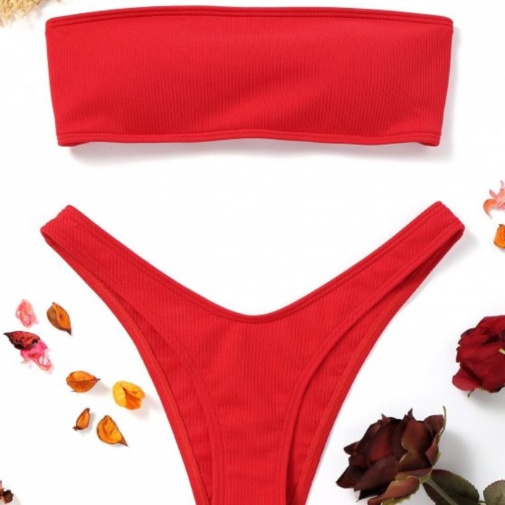 Red Bandeau Bikini